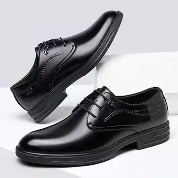 Модные высококачественные деловые кожаные мужские туфли, дышащая мужская повседневная обувь, итальянские люксовые брендовые свадебные нескользящие мужские туфли для вождения 6