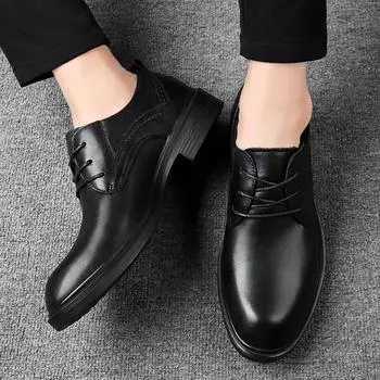 Модные высококачественные деловые туфли из натуральной кожи, новые мужские повседневные туфли, классические итальянские деловые туфли-оксфорды для мужчин, офисные туфли 36 чёрный