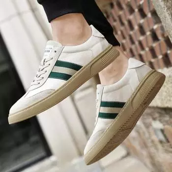 Модные высококачественные мужские кожаные кроссовки для активного отдыха на открытом воздухе, дизайнерские мужские кроссовки для ходьбы, мужская повседневная обувь, люксовые брендовые кроссовки для бега для мужчин, на плоской подошве 38 белый