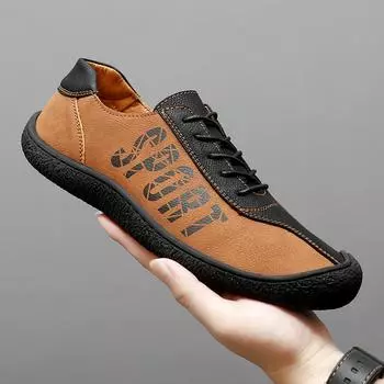 Модные высококачественные мужские кроссовки на шнуровке, универсальные мужские туфли на плоской подошве, классическая мужская обувь для активного отдыха, новые кожаные мужские повседневные туфли 38 красный