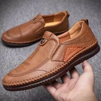 Модные высококачественные мужские туфли из натуральной кожи, бесплатная доставка, осенние повседневные мужские спортивные мужские мокасины 2024 года, новые элегантные мужские мокасины 38
