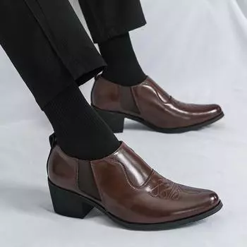 Модные высококачественные повседневные кожаные мужские туфли дерби, роскошные дизайнерские модные туфли на каблуках, свадебные туфли, темпераментные деловые туфли, большие размеры 38-46 38 чёрный