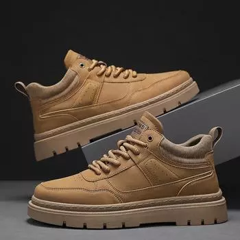 Модные высококачественные повседневные кожаные мужские туфли на плоской подошве, дизайнерские туфли на нескользящей платформе, вулканизированные туфли для улицы, модные туфли-оксфорды на шнуровке для ходьбы 39 чёрный