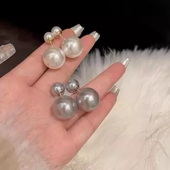 Модные высококачественные серьги-иглы из серебра 925 пробы с французским ретро-жемчугом для женщин A1399 белый