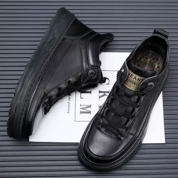 Модные высококачественные туфли-оксфорды на толстой подошве, походные туфли для мужчин с высоким верхом, модная мужская повседневная обувь из натуральной кожи 38