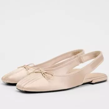 Модные высококачественные женские балетки с бабочкой и узлом, летняя обувь, туфли Мэри Джейн с квадратной головкой для танцев, женские босиком 37 чёрный