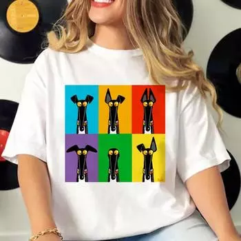 Модные забавные женские футболки Greyhound с дышащим 3D-принтом, летняя футболка для девушек, дизайнерская уличная одежда S