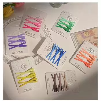 Модные заколки для волос карамельного цвета: Женская сторона, зажимы Duckbill, японские и корейские стили, без следов, высокая стоимость, стиль Ins