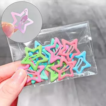 Модные заколки для волос женские заколки 10/20/30/40 шт. новые милые аксессуары для волос со звездами для девочек красочные сладкие заколки в форме капли воды поставка Black 10PCS