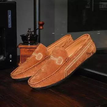 Модные замшевые кожаные дизайнерские люксовые брендовые мужские повседневные официальные мокасины без застежек мокасины на плоской подошве мужская обувь для вождения для мужчин 39
