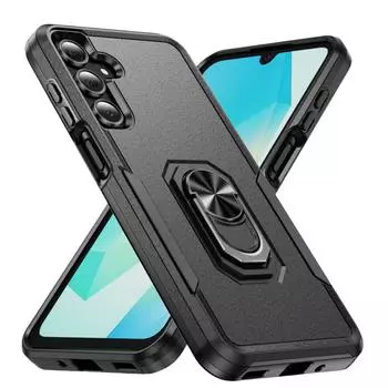 Модные защитные чехлы-кольца для Samsung Galaxy S24 Ultra Plus FE 5G Coque for Galaxy S24 FE чёрный