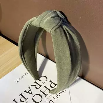 Модные завязанные повязки на голову для женщин, однотонные тканевые повязки для волос для девочек, широкая повязка для волос, мягкий обруч для волос, аксессуары для волос для взрослых Size fits all