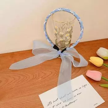 Модные жемчужные резинки для волос Корейские длинные ленты Повязки на голову для женщин Многофункциональный бант Обруч для волос Милые аксессуары для волос для девочек