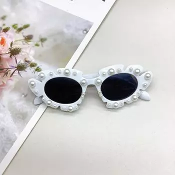 Модные жемчужные солнцезащитные очки Premium Sense Flower с защитой от ультрафиолета, великолепные элегантные детские солнцезащитные очки с козырьком