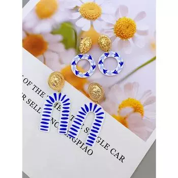 Модные женские акриловые серьги-гвоздики с головой льва из цинкового сплава, повседневные серьги для женщин