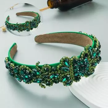 Модные женские аксессуары для волос в стиле барокко, повязка на голову в стиле ретро с широкими полями, украшения для волос 35*3cm белый