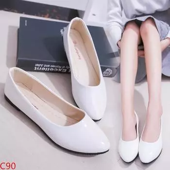 модные женские балетки конфетного цвета белые туфли-лодочки женские туфли на плоской подошве лакированные туфли без застежек Zapatos Mujer женские рабочие туфли 2024 года 34 бежевый