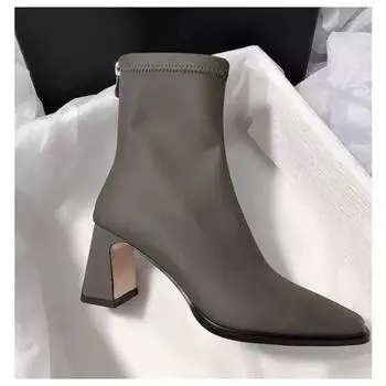 Модные женские ботильоны 40 размера, зимние, кашемировые, теплые, модные, черные, сексуальные, облегающие, эластичные, Botas De Invierno Para Mujer Bota Feminina 35