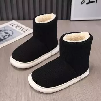 Модные женские ботильоны больших размеров 2025 года, новые модные женские зимние ботинки, женские зимние повседневные теплые туфли на плоской подошве из хлопка Zapatos Mujer 36 хаки