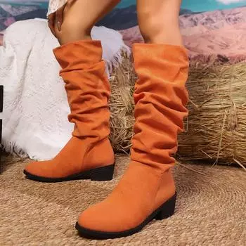 Модные женские ботильоны зимние уличные повседневные мягкие роскошные туфли для женщин модные прочные удобные длинные ботинки женские Botas De Mujer 35 хаки
