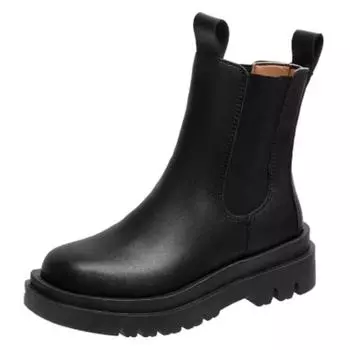 Модные женские ботинки, черные классические ботинки до щиколотки, осенне-зимние короткие ботинки на платформе, женские роскошные модные повседневные сексуальные туфли для женщин 35