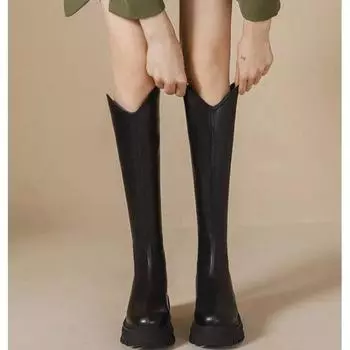 Модные женские ботинки на открытом воздухе, однотонные, с круглым носком, 2024, высокое качество, новые, осенне-зимние, износостойкие женские туфли Botines De Mujer 35