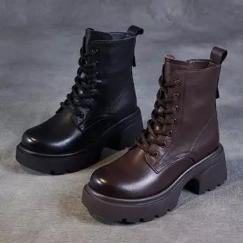 модные женские ботинки на платформе для снега на высоком каблуке, зимние плюшевые теплые кожаные туфли, повседневные кроссовки, трендовые спортивные ботинки для бега, женские ботинки 35