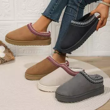 Модные женские ботинки на плоской подошве 2024 года, новые зимние модные повседневные туфли для женщин с круглым носком на низком каблуке, однотонные, большого размера 36 бежевый