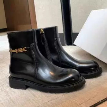 Модные женские ботинки на плоской подошве с зимней подошвой, зимние новые зимние туфли 2025 года, модные брендовые уличные элегантные ботинки челси, модные удобные ботинки Botas Mujer 35 чёрный