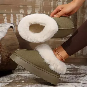 Модные женские ботинки, новые зимние ботинки на толстой подошве, нескользящие, женские модные теплые утолщенные дизайнерские туфли для женщин Botas De Mujer 36 верблюд