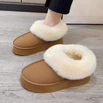 Модные женские ботинки Plus Velvet Warm Casual Shoes One Step Suede Leather Trendy Women s Ankle Boots Chelsea Women s Boots 39 коричневый