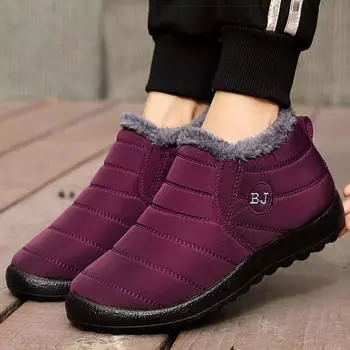 Модные женские ботинки, сохраняющие тепло, зимняя обувь для женщин, ботильоны, зимние водонепроницаемые ботинки для снега, трендовые меховые ботинки Mujer, короткие ботинки для женщин 35 синий