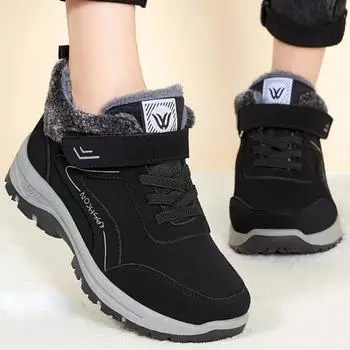 Модные женские ботинки Зимние ботинки для женщин Ботинки на платформе со шнуровкой для женщин Повседневная теплая женская обувь Плюшевые ботинки Mujer Зимние ботинки 36
