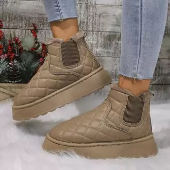 Модные женские ботинки зимние толстые теплые удобные зимние ботинки женские уличные модные повседневные легкие туфли женские Botas De Mujer 36 хаки