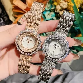 Модные женские часы кварцевые женские часы Ins Feng Shui Diamond Quicksand Dial стальной браслет часы для женщин