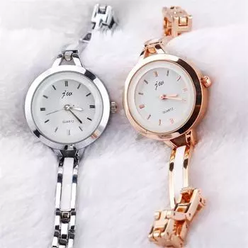 Модные женские часы Полностью стальные женские часы золотой