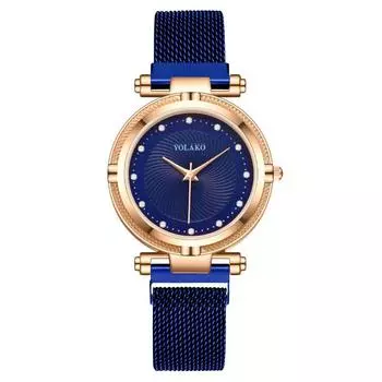 Модные женские часы с бриллиантовой инкрустацией, женские часы с ленивым железным магнитом, женские магнитные часы, обработка, настройка красный