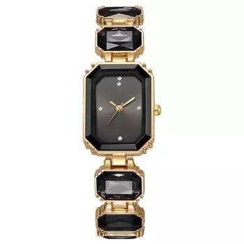 Модные женские часы с прямоугольным циферблатом, элегантные женские кварцевые наручные часы, часы для девушек, лучшие подарки, часы для жены, семьи, друга чёрный