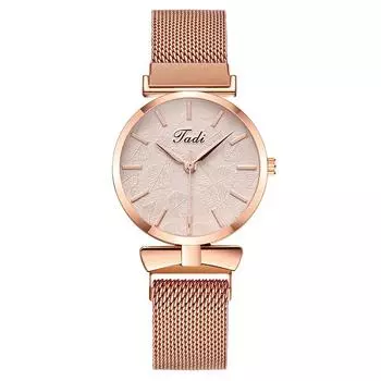 Модные женские часы женские часы кварцевые часы, магнит женская модель, ремень Milan красный