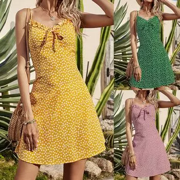 Модные женские цветочные пояса соболезнования, повседневные свободные платья с открытой спиной для самостоятельного выращивания