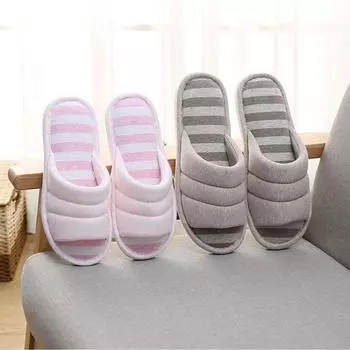 Модные женские домашние тапочки, противоскользящие тапочки для влюбленных, домашние тапочки из льна 2024 года, весенне-летняя обувь для женщин и мужчин, домашние тапочки из хлопка SH12281 6-6.5(CN36-37) розовый
