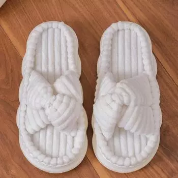 Модные женские домашние тапочки с плоской подошвой, весна-осень, большие размеры, плюшевые тапочки, женские, на толстой подошве, домашние хлопковые тапочки для мужчин 36-37 fit 35-36 розовый