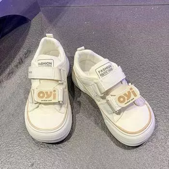 Модные женские дышащие кроссовки для ходьбы из вулканизированной ткани Kawaii White Platform Flat Sneakers Sports Trainers Woman Running Lolita Tennis 35 бежевый