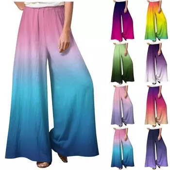 Модные женские дышащие повседневные свободные брюки с принтом и строчкой L