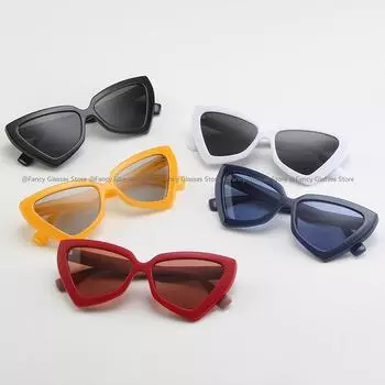 Модные женские хип-хоп солнцезащитные очки кошачий глаз унисекс большие модные винтажные отпускные очки с защитой от ультрафиолета мужские женские популярные солнцезащитные очки as picture синий