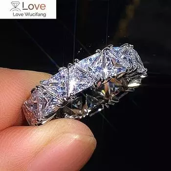 Модные женские хрустальные кольца для вечеринки, полное блестящее цирконие, обручальное кольцо на палец, церемония помолвки, аксессуары, ювелирные изделия 7