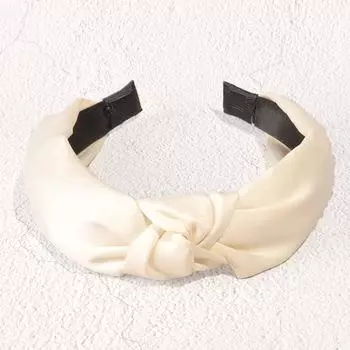 Модные женские и детские повязки на голову, мягкие атласные повязки для волос с центральным узлом для дам, обручи для волос, аксессуары