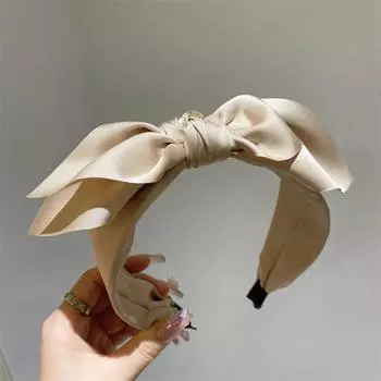 Модные женские и девичьи атласные повязки на голову с бантом для взрослых для повседневного шопинга, аксессуары для волос