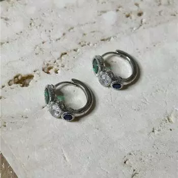 Модные женские и мужские серебряные цветные золотые серьги из нержавеющей стали, медные круглые серьги-кольца, ювелирные изделия