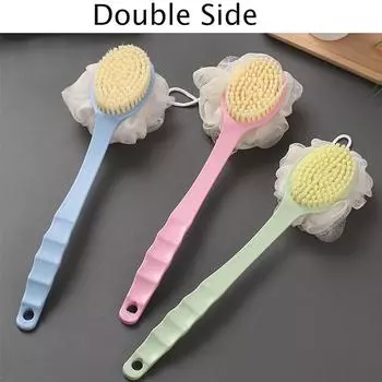 Модные женские инструменты для купания Щетка для душа Спа-эксфолиатор для тела Ванна модный скруббер для спины с длинной ручкой Массажные щетки для дома, жизни девочек Single Side розовый